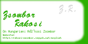 zsombor rakosi business card